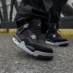 air jordan 4 black canvas smart sneakers 6