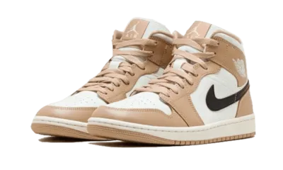 smart sneakers air jordan 1 mid tan black smart sneakers 2