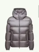 Geaca Moncler Couyere Hooded Short Down  Grey
