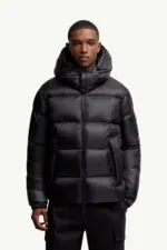Geaca Moncler Couyere Hooded Short Down Black - imagine 5