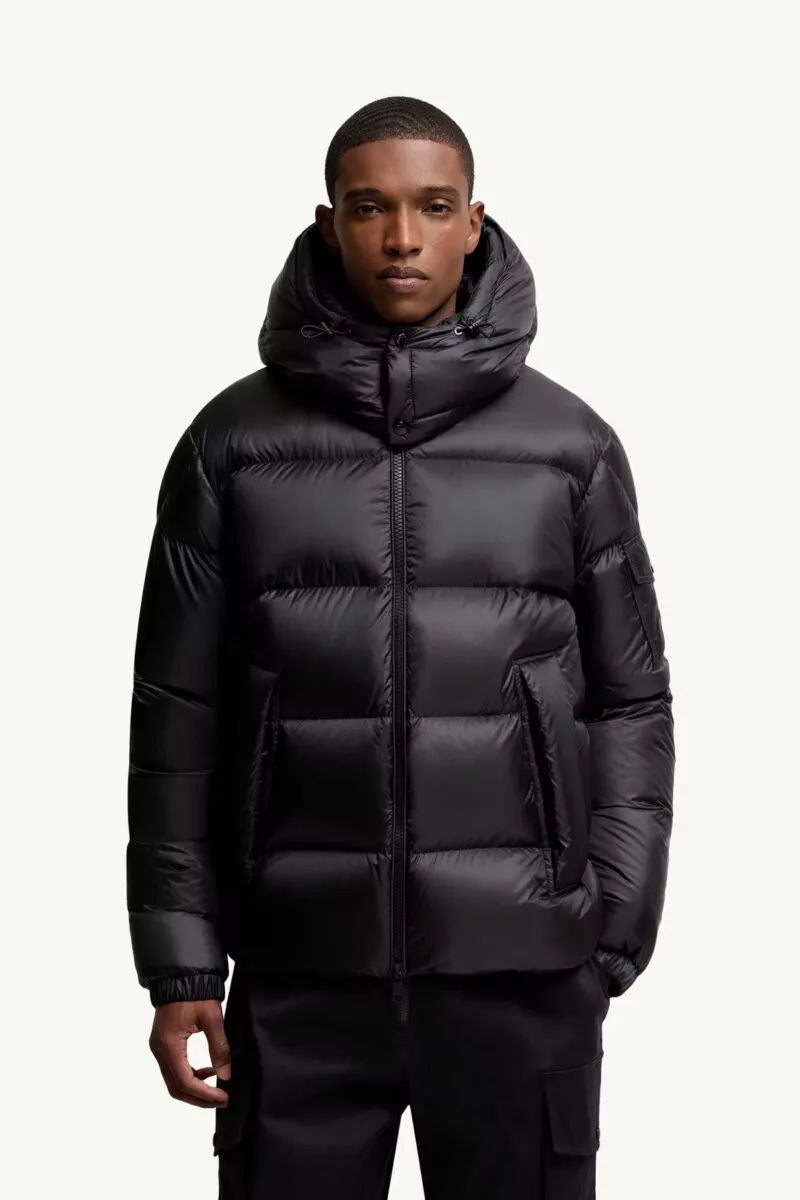 Geaca Moncler Couyere Hooded Short Down Black - imagine 5