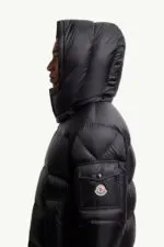 Geaca Moncler Couyere Hooded Short Down Black - imagine 2
